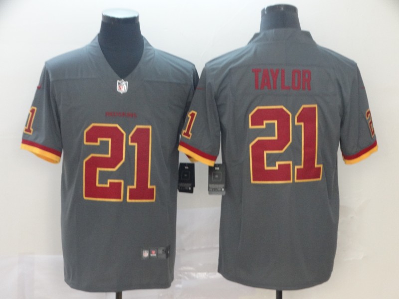 Men's Washington Redskins #21 Sean Taylor 2019 Gray Inverted Legend Stitched NFL Jersey